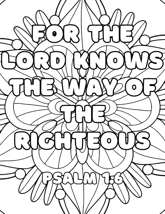 Scripture Verse Coloring Book - Psalms Part #1 - Image 3