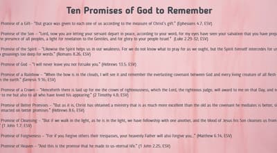 Ten Promises of God to Remember