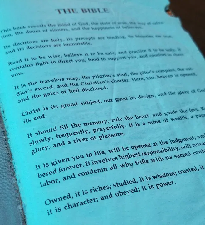 The Front of a Bible