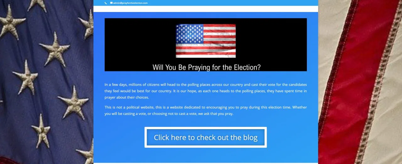 A New Effort – Pray for the Election