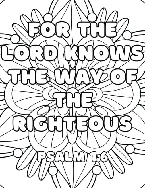 Scripture Verse Coloring Book - Psalms Part #1 - Image 3
