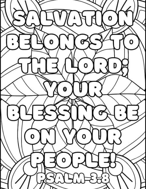Scripture Verse Coloring Book - Psalms Part #1 - Image 4