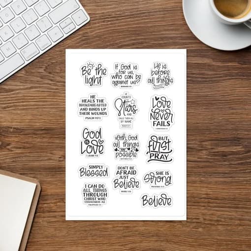 Scripture Sticker Page