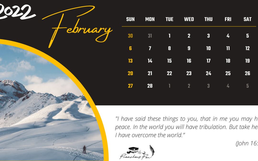 Free February 2022 Calendar