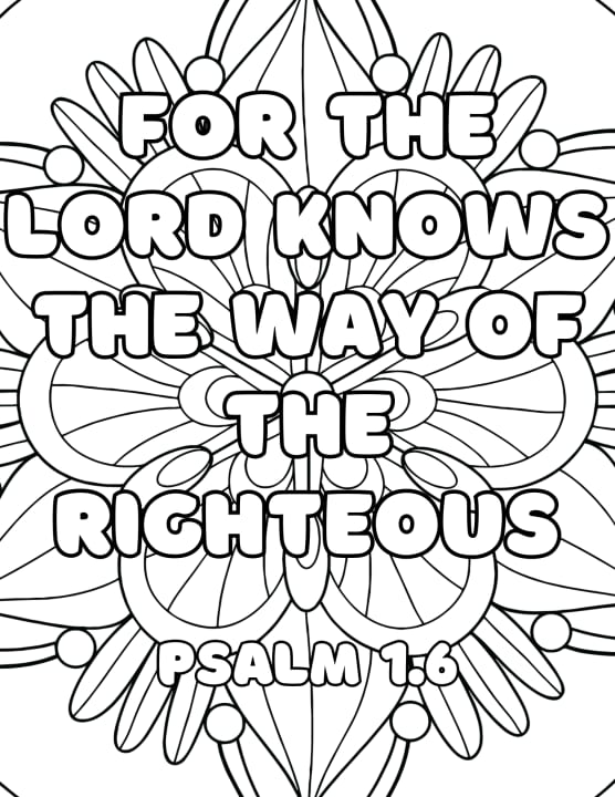 Scripture Verse Coloring Book - Psalms Part #1 - Image 3